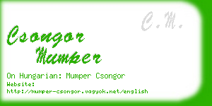 csongor mumper business card